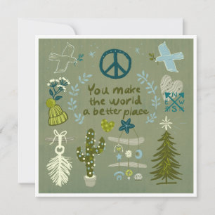 Cartão de presente de Peace Love Beach de Férias