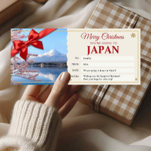 Cartão de Presente de Revelação de Viagem ao Japão