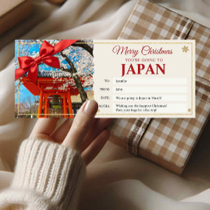 Cartão de Presente de Revelação de Viagem ao Japão