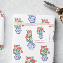 Cartão de Presente de Vaso de Chinoisérie com Gerâ