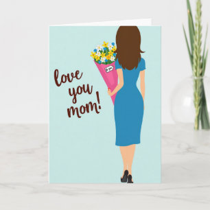 Cartão de Presente Flores Amo Você Mamãe