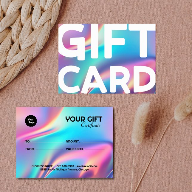 Cartão de Presente Holográfico para Aestéticos (Holographic Aesthetician Certificate Gift Card)