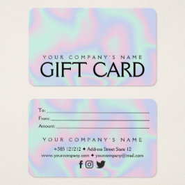 Cartão de Presente Holográfico para Pastel