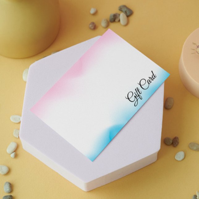 Cartão de Presente Holográfico Rosa Iridescente (Pink Holographic Iridescent Certificate Gift Card)