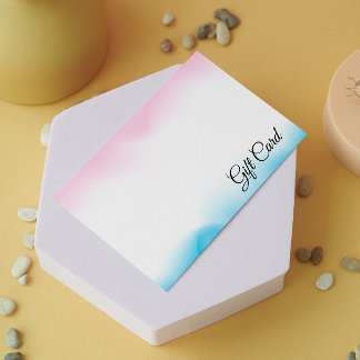 Cartão de Presente Holográfico Rosa Iridescente