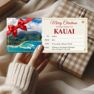 Cartão de Presente Revelação de Viagem para Kauai