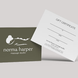 Cartão De Presente Spa Para Massagem De Sage Escur