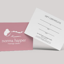 Cartão De Presente Spa Para O Terapêutico De Massa