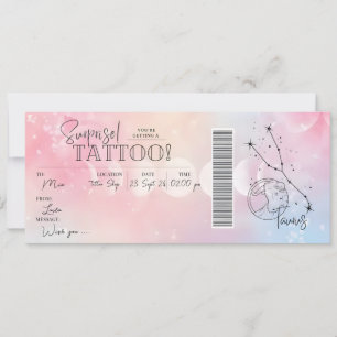 Cartão de Presente Voucher de Tatuagem Pessoal de 