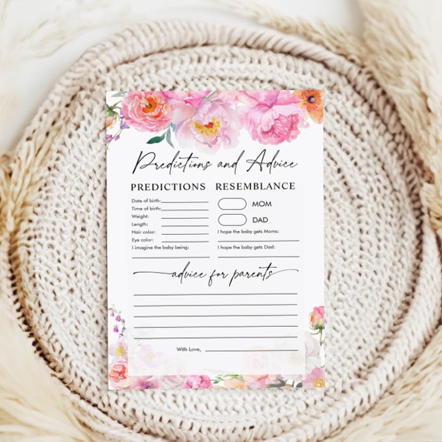 Cartão de previsão e de conselho | jogo de chá de  (Criador carregado)