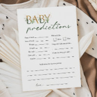 Cartão de previsão para bebês de Chá de fraldas ve