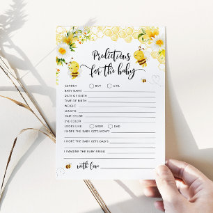 Cartão de previsões de bebê abelha