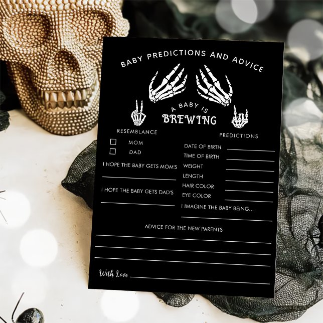 Cartão de Previsões e Conselhos de Bebê de Hallowe (Criador carregado)