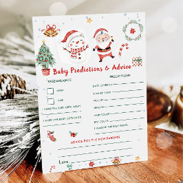 Cartão de Previsões e Conselhos para Bebê de Natal