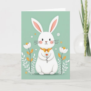 Cartão de Primavera do Bunny e Blossom