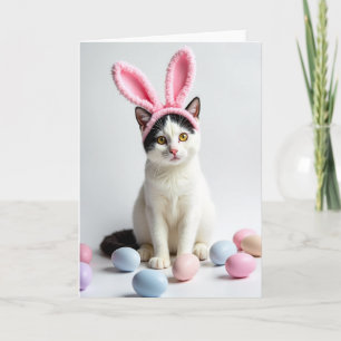 Cartão de Primavera Pastel Gatinho Fofo