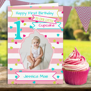Cartão de Primeiro Aniversário Little Cupcake com 