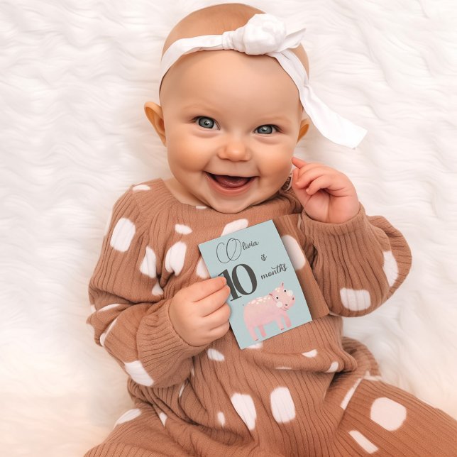 Cartão de Primeiro Ano "Animais Selvagens Cortes" (Criador carregado)