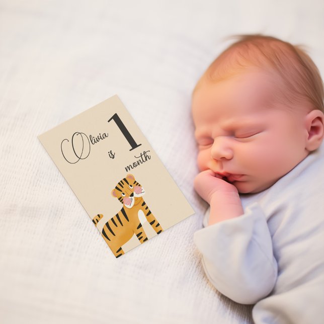 Cartão de Primeiro Ano "Animais Selvagens Cortes" (Criador carregado)