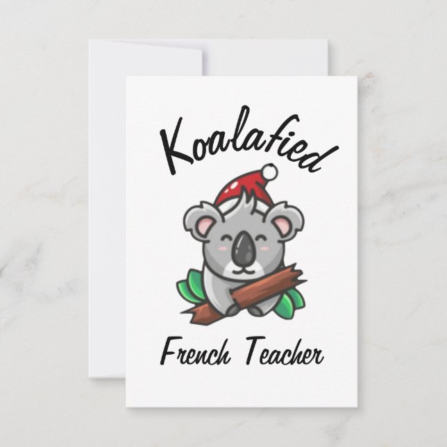 Cartão de Professor de Francês Koalafied (Frente)