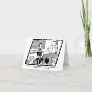 Cartão de professor engraçado