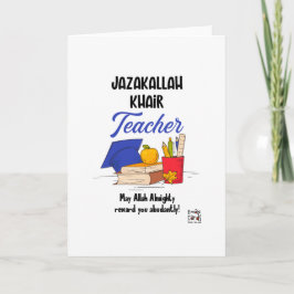 Cartão de Professor JazakAllah