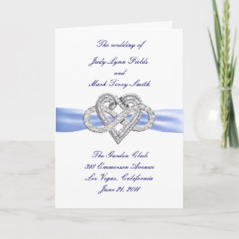 Cartão de Programa Coração Azul Infinito