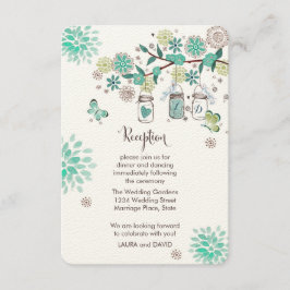 Cartão de Programa da Recepção de Casamento no Jar