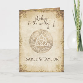 Cartão de Programa de Casamento de Viking Único