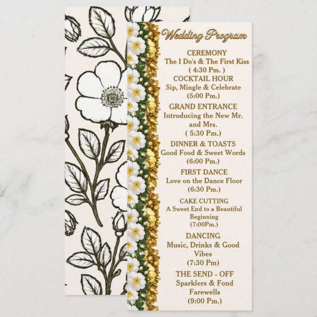 Cartão de Programa de Casamento Georgia Cherokee R (Frente/Verso)