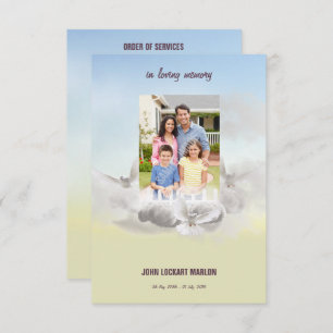 Cartão de programa fúnebre memorável