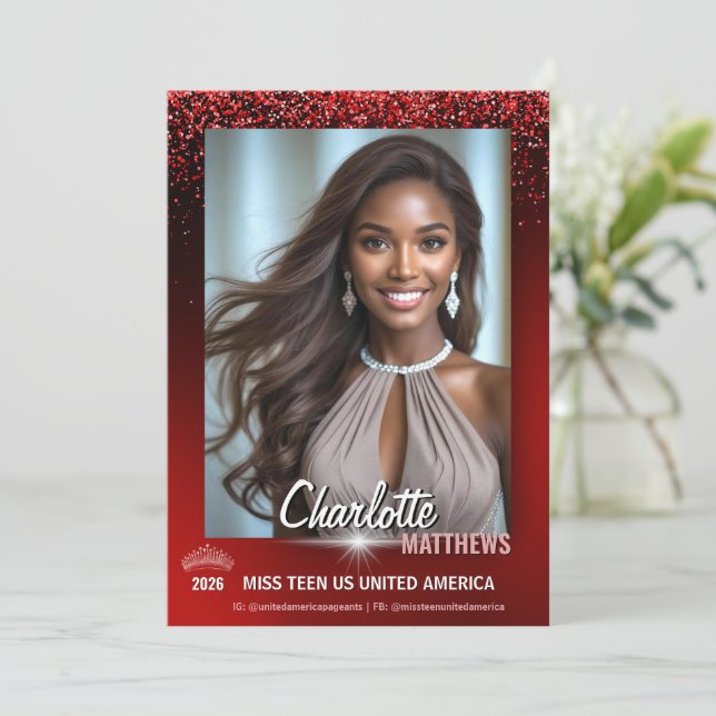 Cartão de Promo do Concurso Ruby Glimmer | Código  (Em pé/Frente)