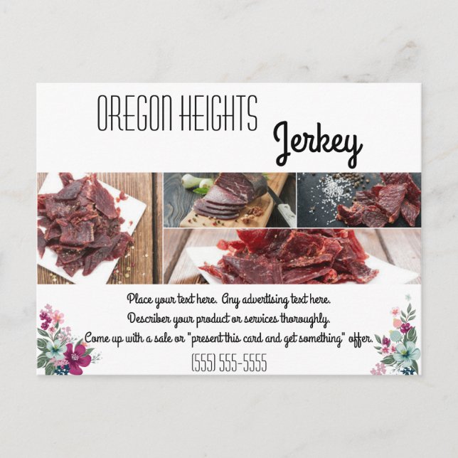 Cartão de propaganda de negócios Flores Tropicais  (Frente)