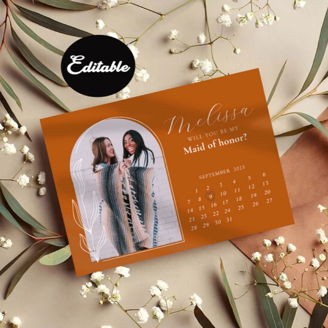 Cartão de Proposta da Terracotta Arch Minimesmaid (Criador carregado)