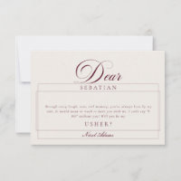 Cartão de Proposta de Casamento Classic Ivory Burg