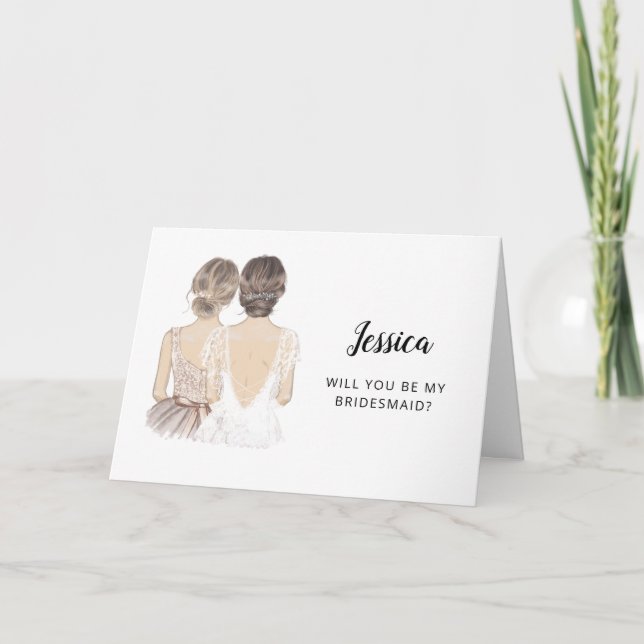 Cartão de Proposta de Dama de Honra (Frente)