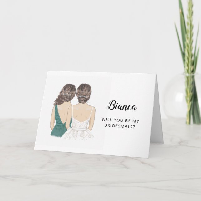 Cartão de Proposta de Dama de Honra (Frente)