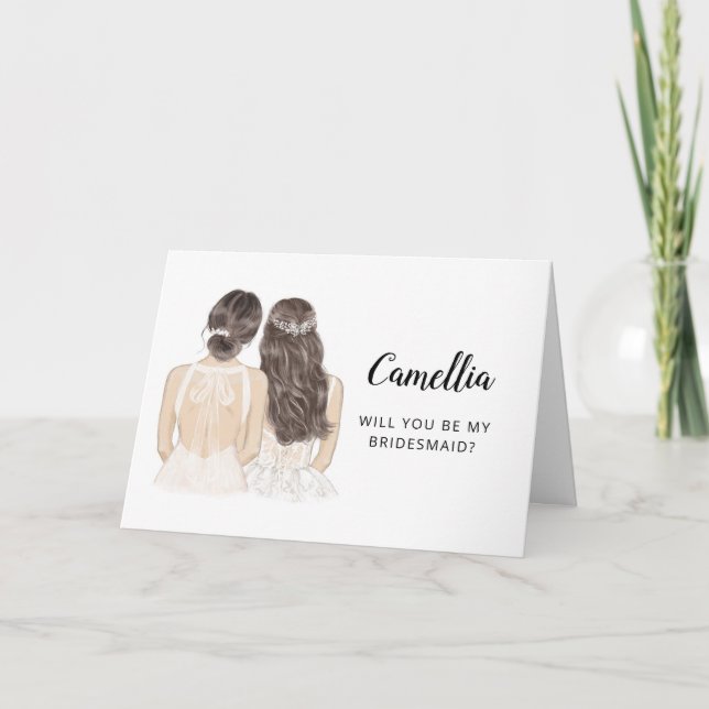 Cartão de Proposta de Dama de Honra (Frente)