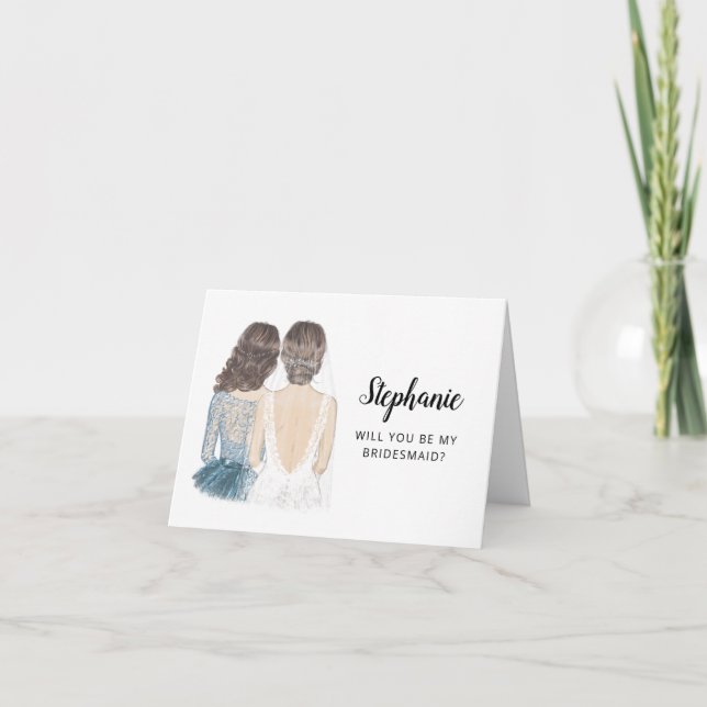 Cartão de Proposta de Dama de Honra (Frente)