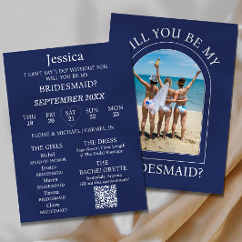 Cartão de Proposta de Dama de Honra com Foto