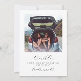 Cartão de Proposta de Damas de Honra com Foto Mini