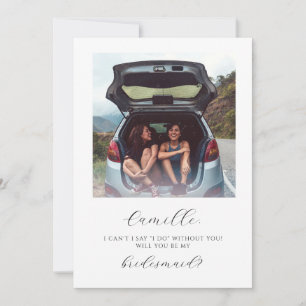 Cartão de Proposta de Damas de Honra com Foto Mini