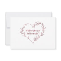 Cartão de Proposta de Damas de Honra com Tranças M