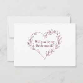 Cartão de Proposta de Damas de Honra com Tranças M