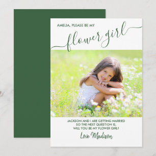 Cartão de Proposta de Foto Verde e Branco da Vende