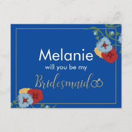 Cartão de Proposta de Fronteira de Flor Mexicana