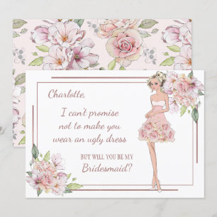 Cartão de Proposta de Padrinho Personalizado para