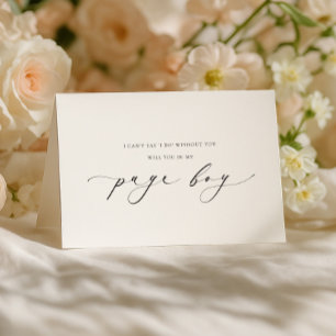 Cartão de Proposta de Page Boy Ellesmere Dobrado