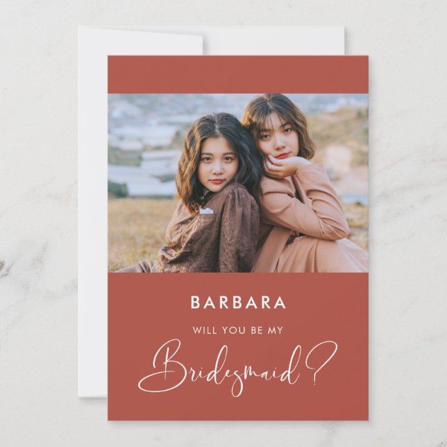 Cartão de proposta Elegante e moderno Terracotta B (Frente)