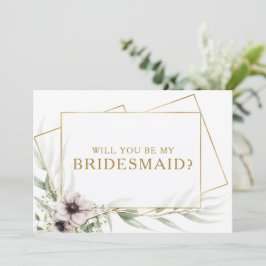 Cartão de Proposta Geométrico de Bridesmaid Eucaly